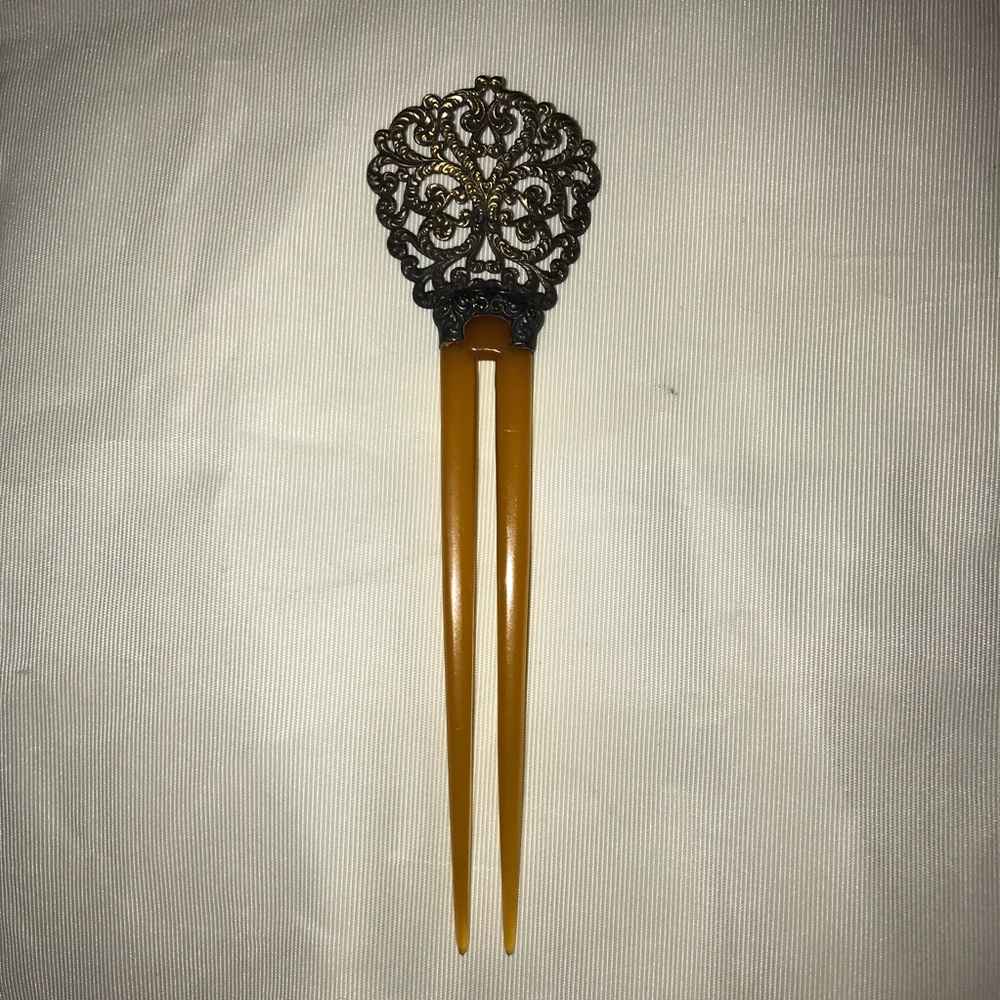 Antique Art Noveau Ornate Hair Comb/Pin